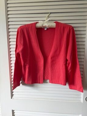 NEW NorthStyle bright Coral  Cotton Three-Quarter Sleeve Shrug